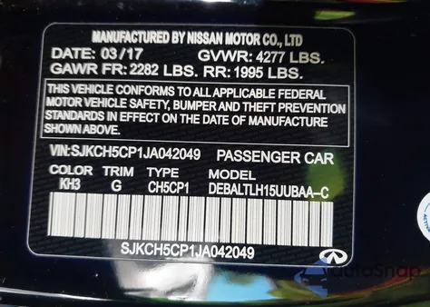 2018 Infiniti Qx30 Sport z USA, uszkodzony, nr VIN SJKCH5CP1JA042049